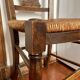 4 old Provencal chairs in carved wood