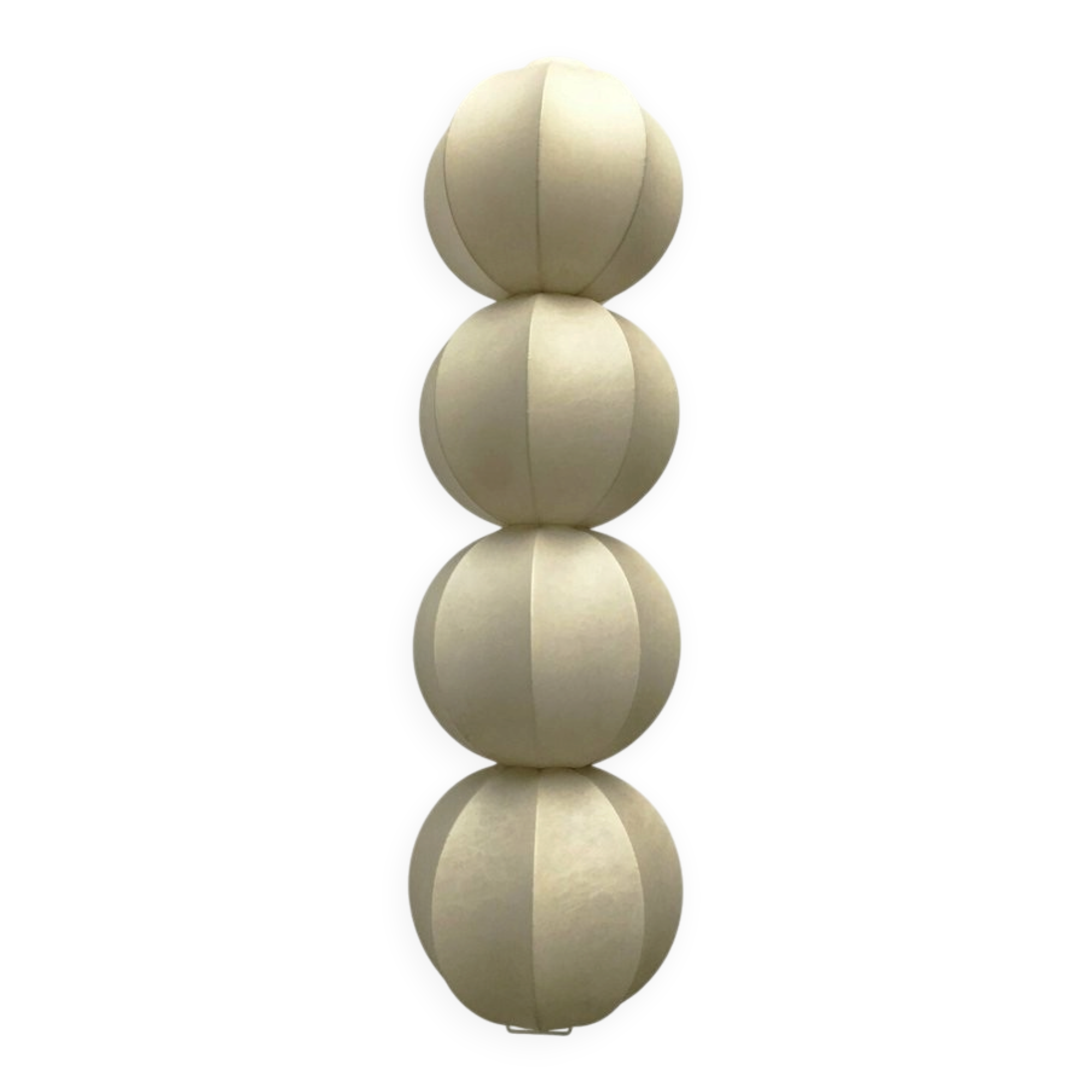German cocoon pendant lamp from the mid-century by Friedel Wauer for Goldkant Leuchten, 1960s.