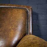 Vintage sheep leather clubchair