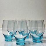 8 water glasses 1970