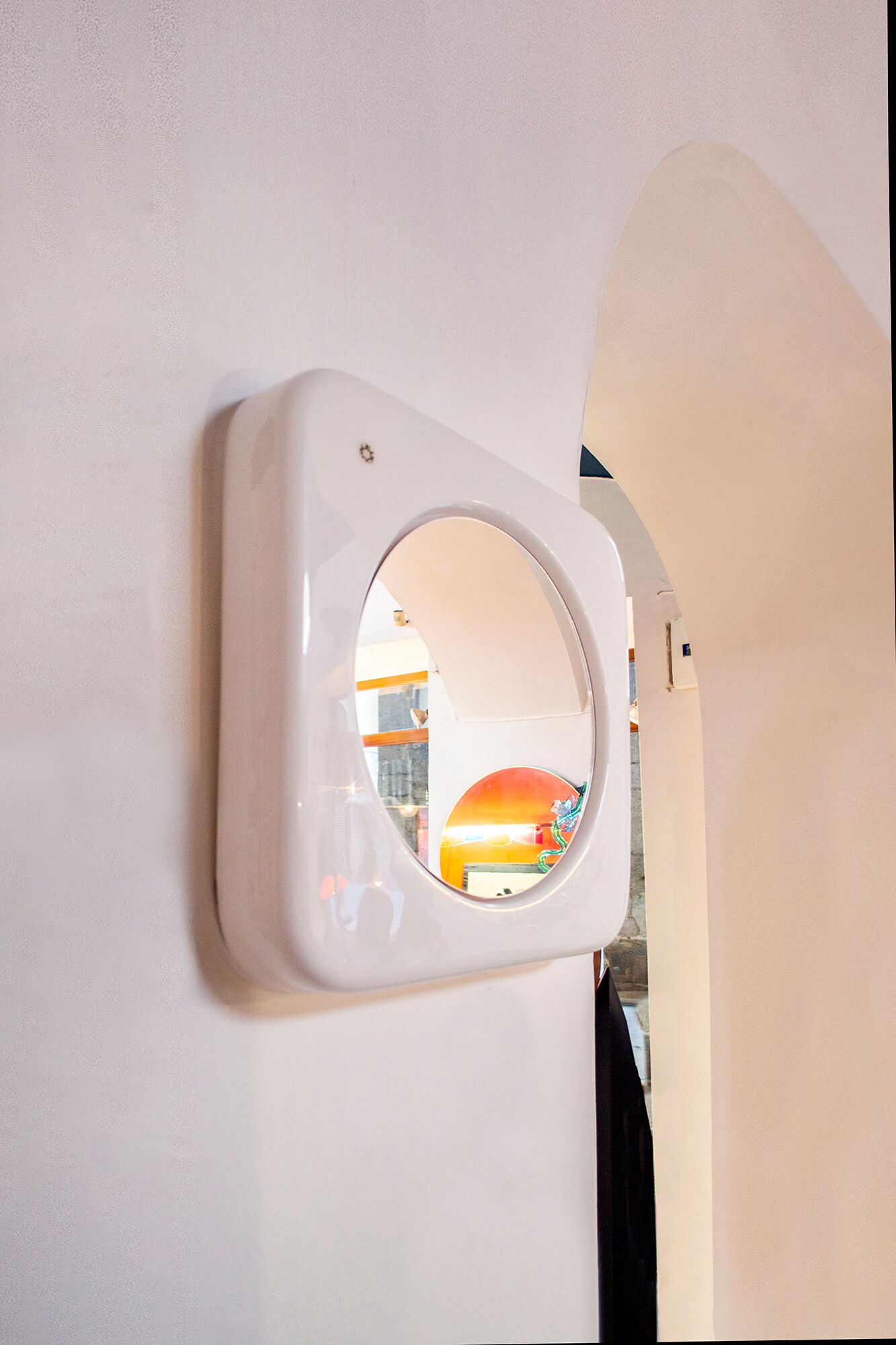 Mirror with backlit frame by Leucos, Italy 70s