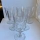 Set of 6 small crystal wine glasses engraved early twentieth century