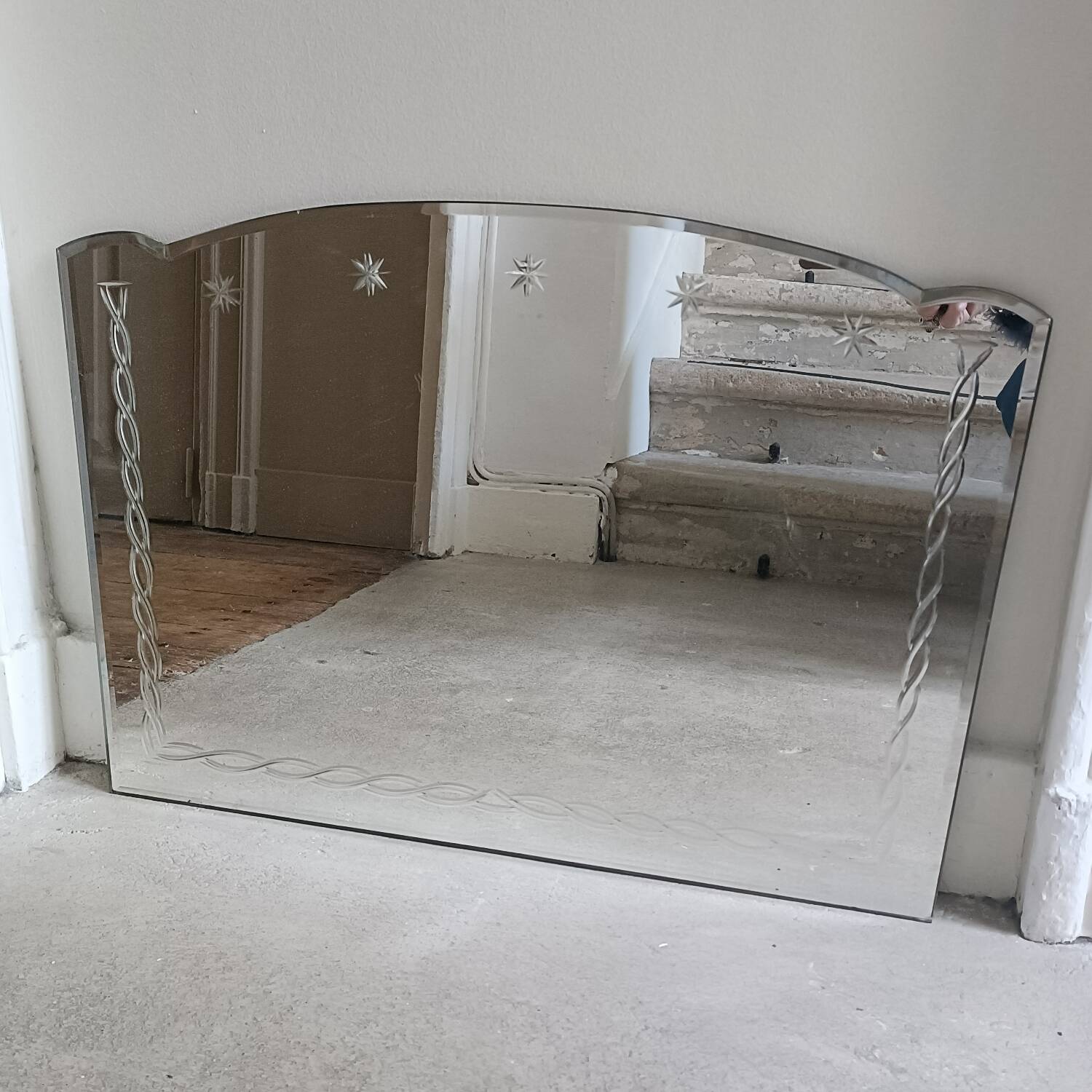 Bevelled Art Deco mirror