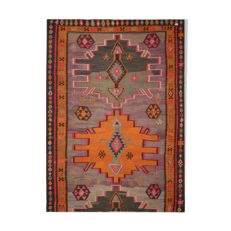 Handmade tribal kilim rug traditional wool flat weave rug- 155x230cm
