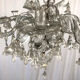 Ancien lustre de Venise, Murano en verre transparent