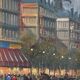 A. martini, active 20th century. the grand boulevards. oil on canvas.