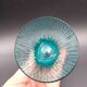 Set of 6 turquoise glass water glasses around 1975