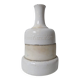 ancient stoneware soliflore vase in white