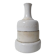 ancient stoneware soliflore vase in white