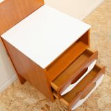 Table de nuit du milieu du siècle entièrement rénovée par Mojmír Požár, années 1960, Tchécoslovaquie