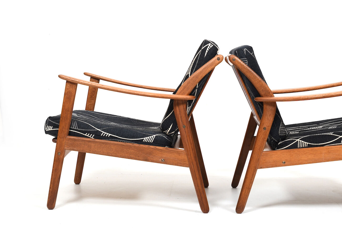 Pair of Danish Mid Century Easychairs by Nils Kofoed