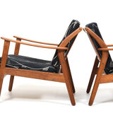 Pair of Danish Mid Century Easychairs by Nils Kofoed