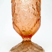 Vase rétro, verre rose, Ząbkowice, Pologne, années 1970