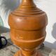 Large turned wooden lamp base
