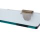 Stunning shelve Glass with Bronze brackets 1970s Peter Ghyczy