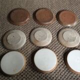 Set of 9 stoneware plates