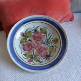 Large old ceramic and rose dish