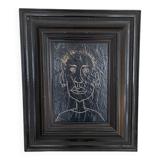 Bachmann, Portrait of a Man, 2022, Acrylic, Framed