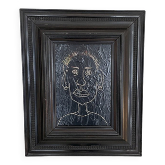 Bachmann, Portrait of a Man, 2022, Acrylic, Framed