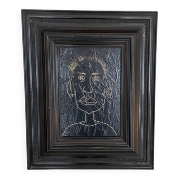 Bachmann, Portrait of a Man, 2022, Acrylic, Framed