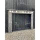 Louis XVI Style Fireplace In Marble Grey Saint Anne And White De Carrara