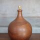 Vintage terracotta lamp, vintage lamp base, living room lamp, brown lamp