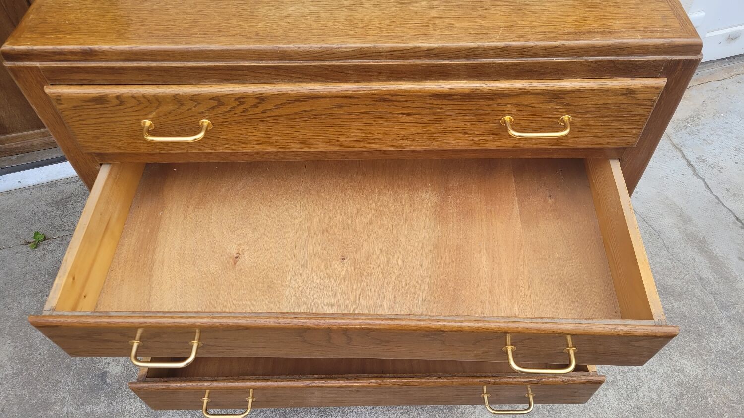 Commode vintage 1950 pieds compas 4 tiroirs