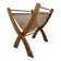 Vintage Mid-Century Wooden and Rattan Folding Magazine Rack, Czechoslovakia