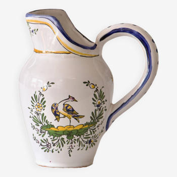 Old pitcher Le Renoleau Angoulême hand painted