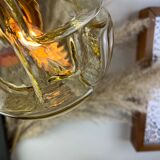 Lamp walking/suspension lamp large globe vintage molded glassware Murano smoked yellow