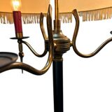 Lampadaire vintage "doré" à franges b 55 h 160