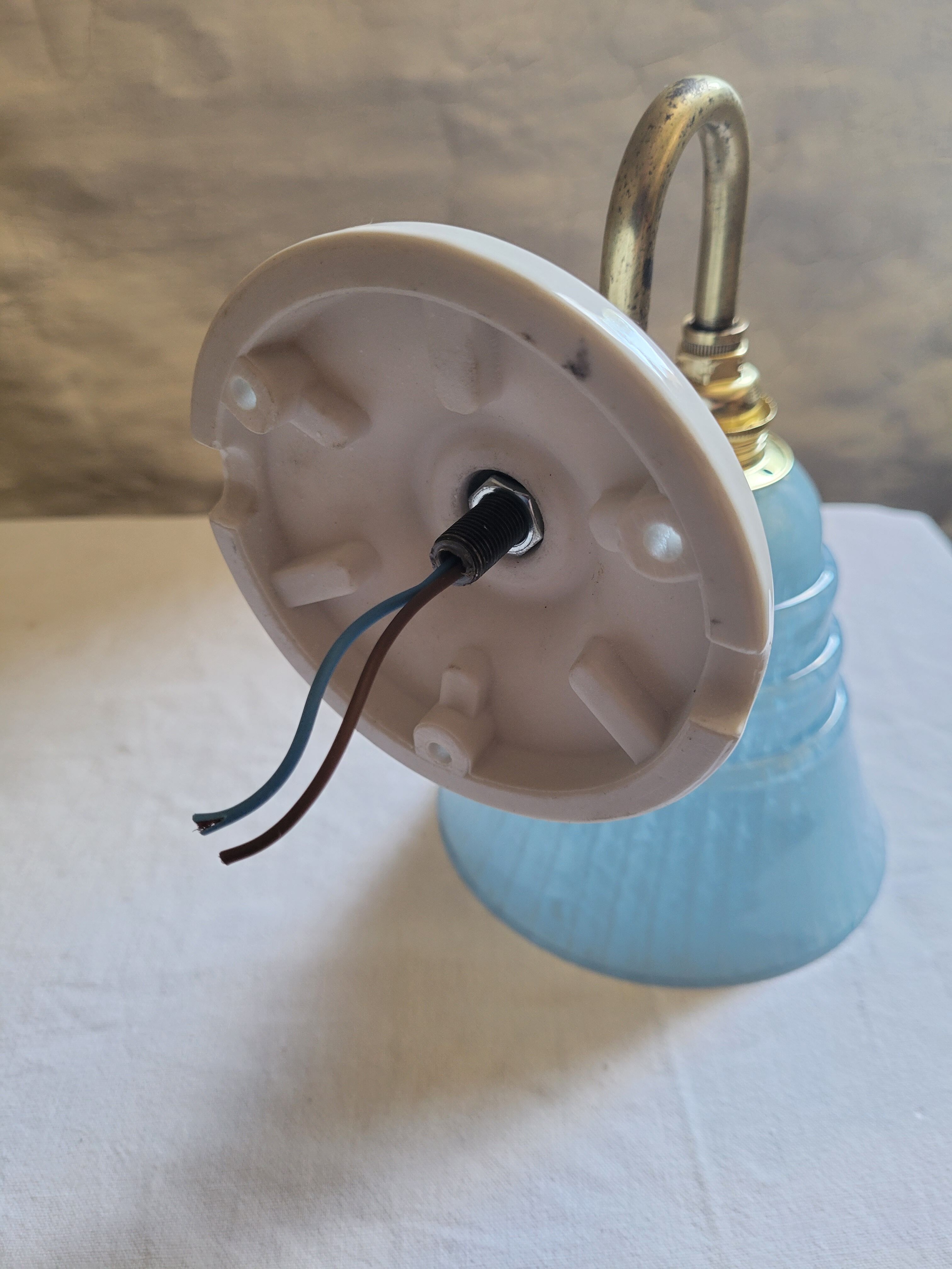 Blue Clichy glass wall lamp