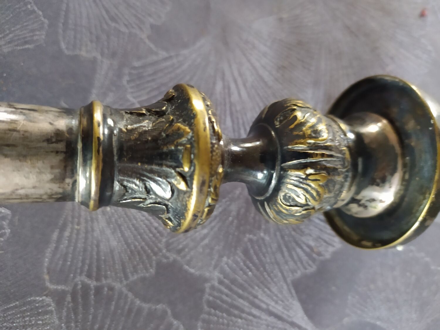 Antique brass candlestick