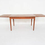 Scandinavian modern teak extendable dining table, 1950's