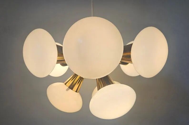Rare Midcentury Chandelier Sputnik, Kamenicky Senov, 1970s