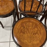 Set of 4 bentwood bistro chairs from the 1930s