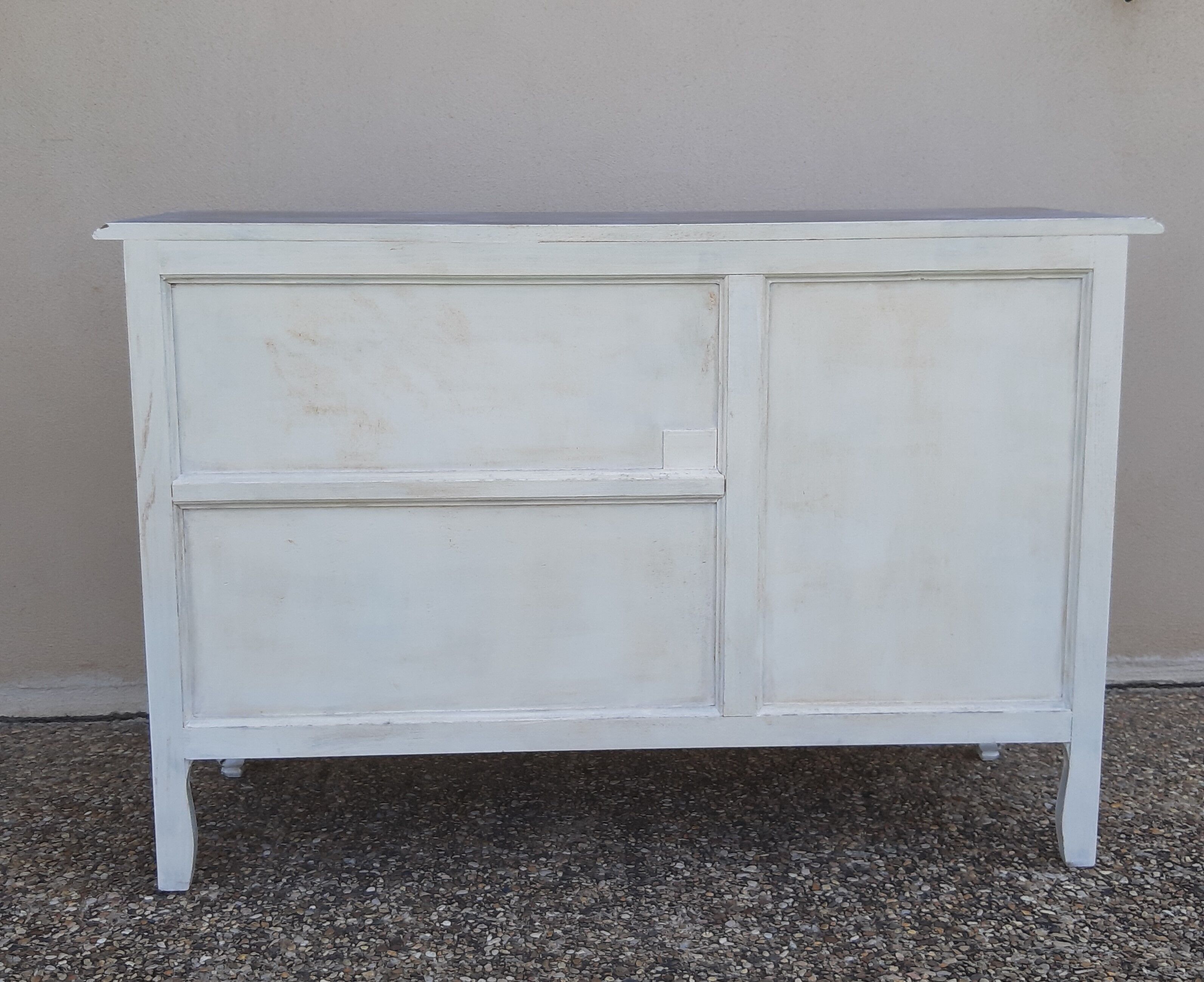 Meuble de charme style bohème cérusé blanc