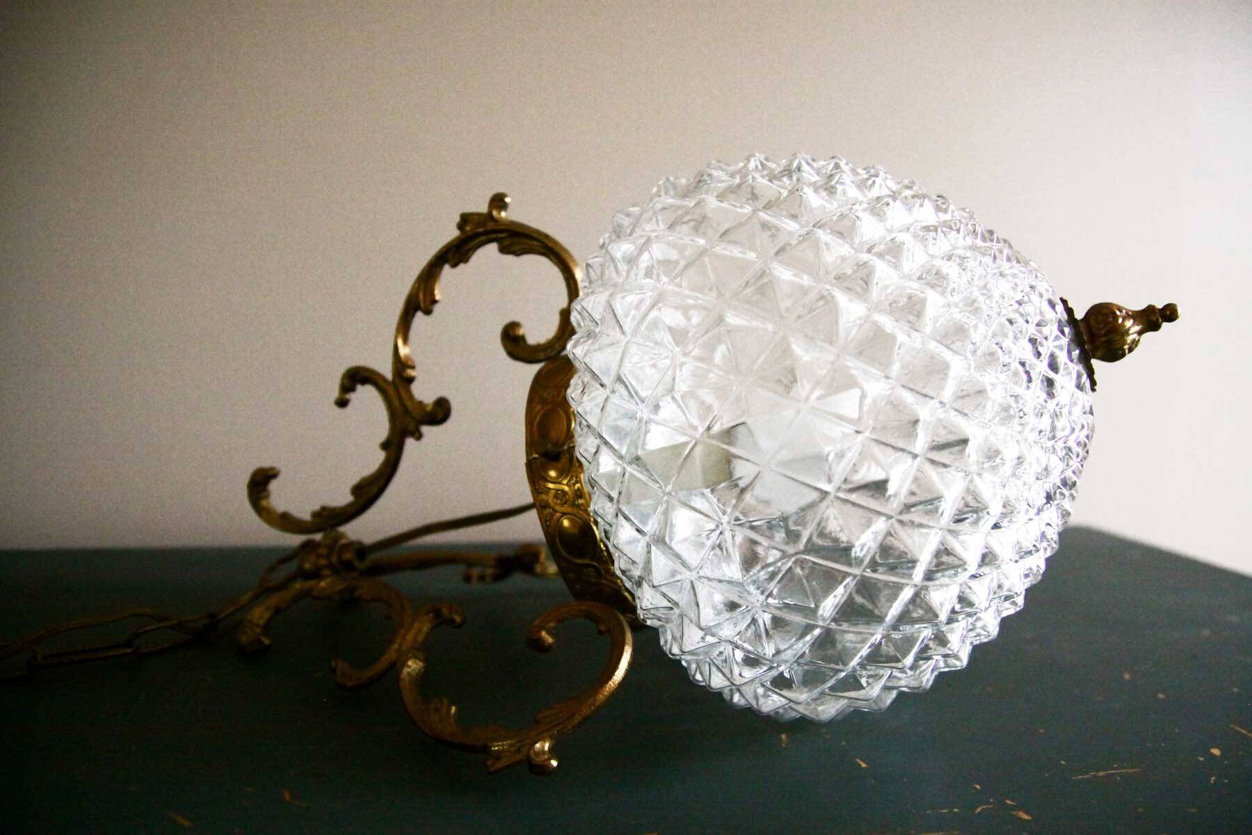 Chiseled glass chandelier