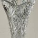 Tulip-shaped single-flower vase. Bohemian crystal. Stars/crosses, 21 cm