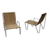 Early set of Bachelor armchairs by Verner Panton for Fritz Hansen, 1955