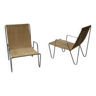 Early set of Bachelor armchairs by Verner Panton for Fritz Hansen, 1955
