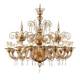 Lively Curls Murano Glass Chandelier in Dark Amber