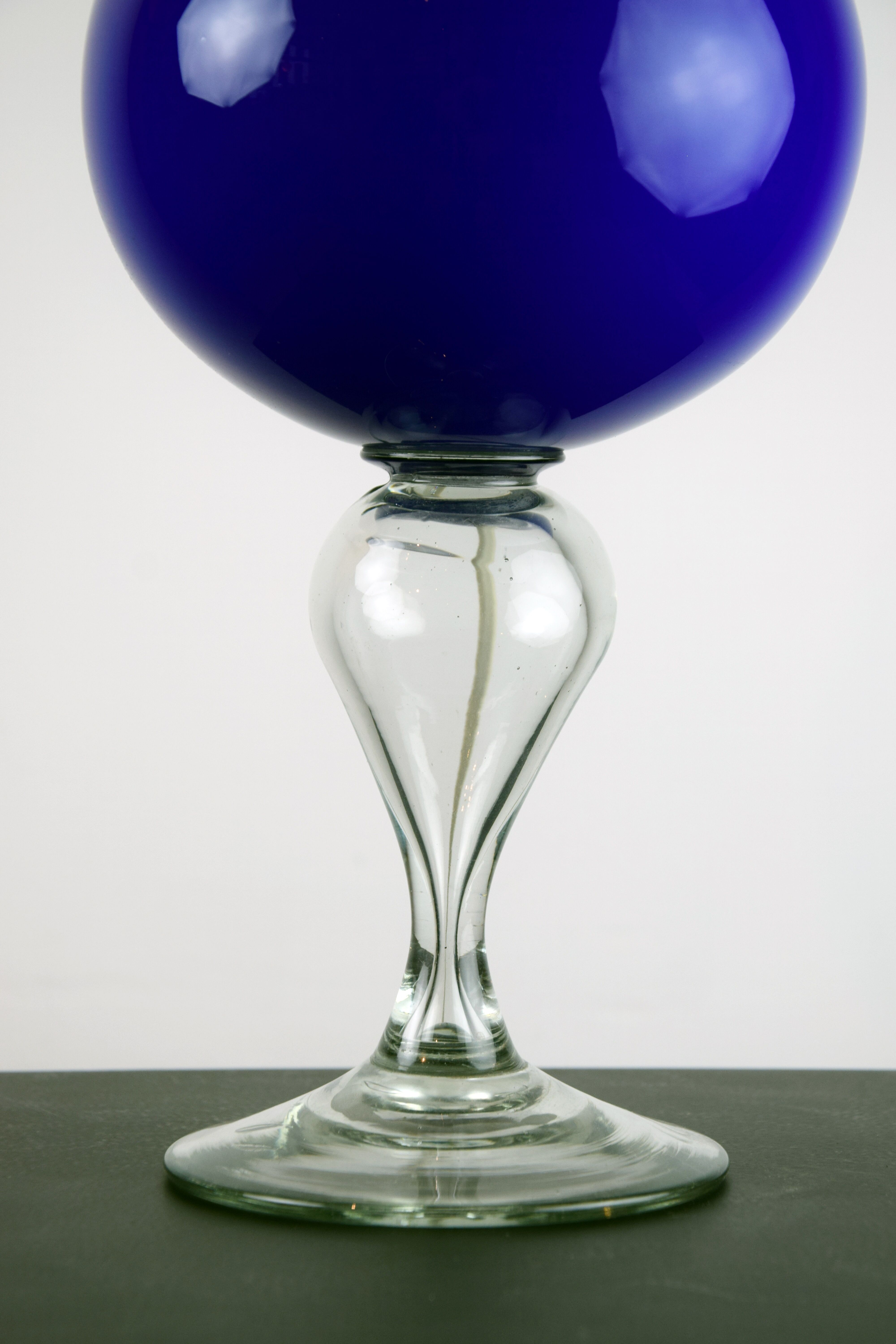 Blue glass lamp