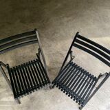Paire de chaises pliantes noires