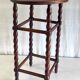 Side table / pedestal table in turned solid wood – 40s/50s