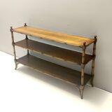 Rectangular Durmast Etagere / Console Tabe with Two Shelves, Italy