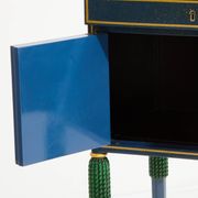 Petit meuble cabinet en hêtre peint de Paul Follot vers 1920