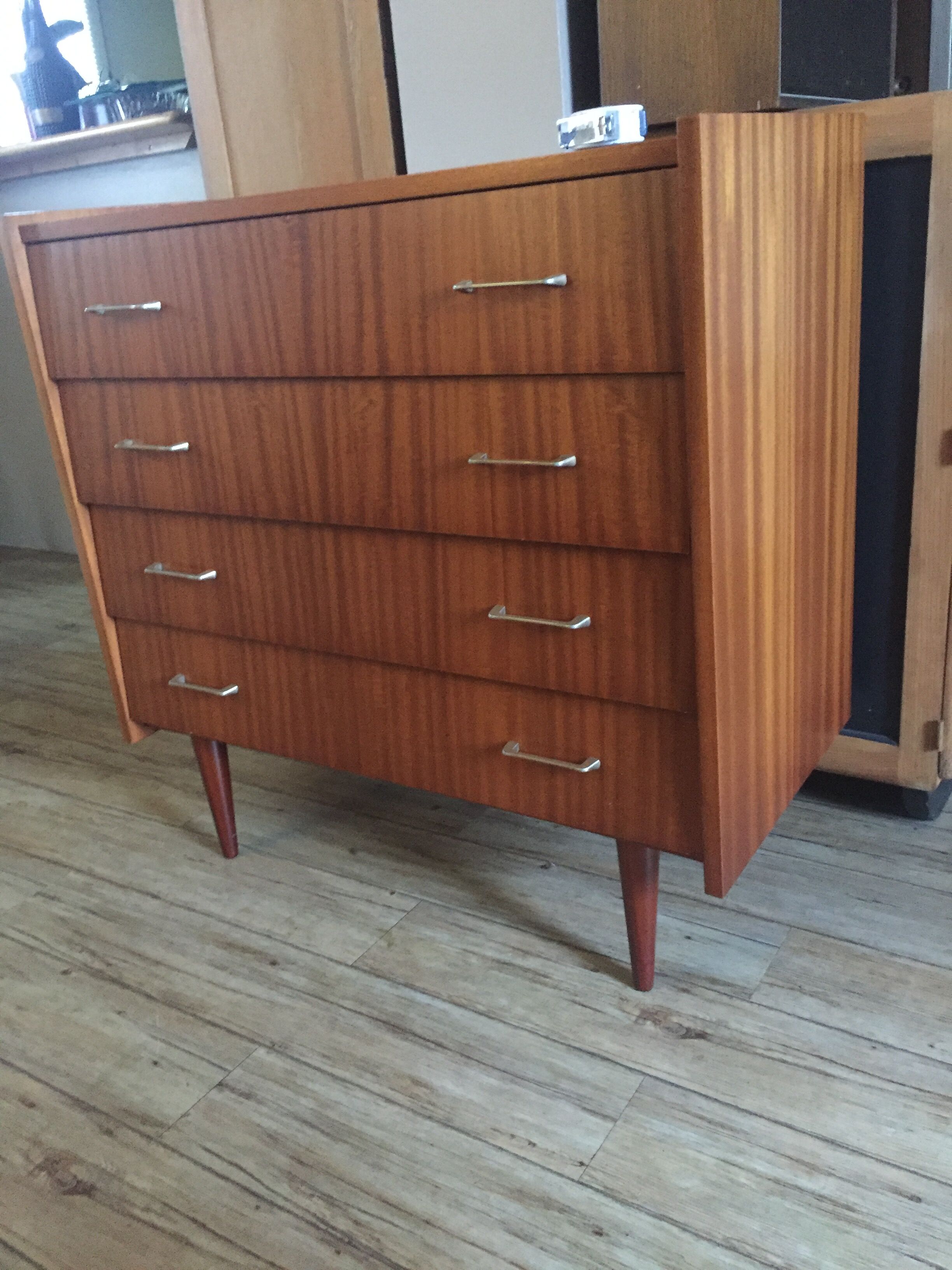 Vintage 60s Scandinavian mahogany Dresser