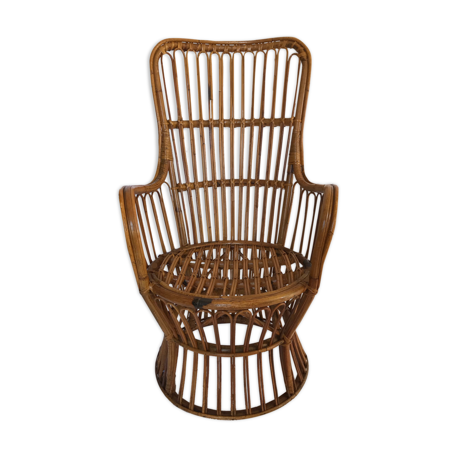 Rattan chair by Dal Vera, Italy 1950
