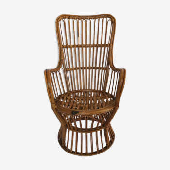 Rattan chair by Dal Vera, Italy 1950